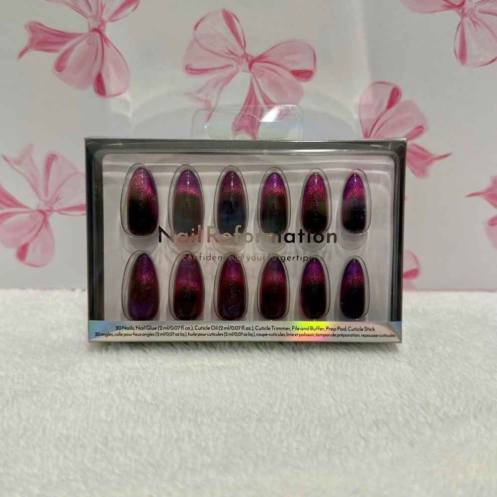 Nail Reformation‎ Ombre Glitter Press On Nails Almond Shape Full Cover